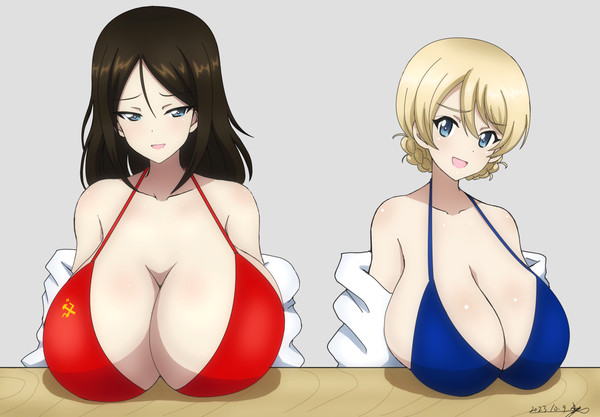 ガルパン401_ノンナ&ダージリン(skebリク)