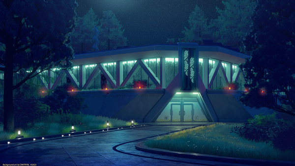 Storage building night