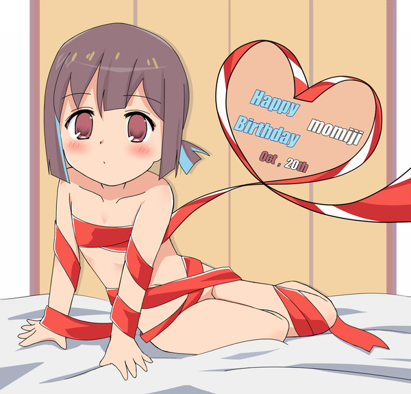 おにまい絵　裸リボンもみもみ