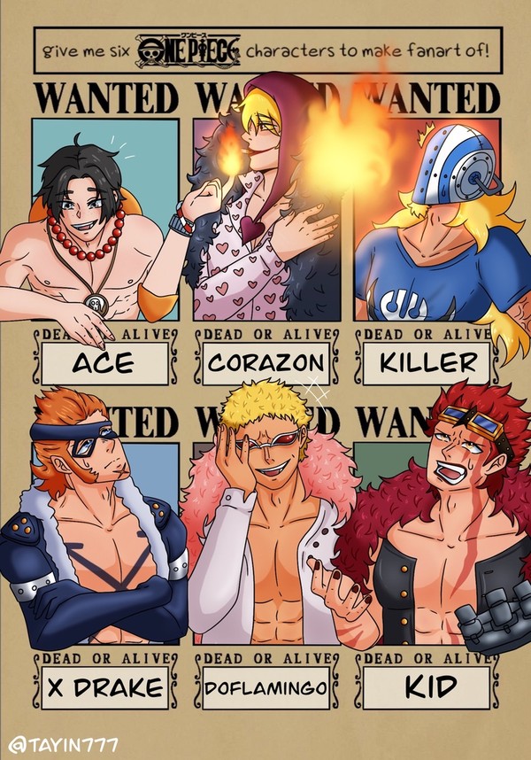 one piece six characters