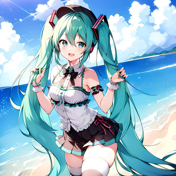 AI MIKU夏季海灘