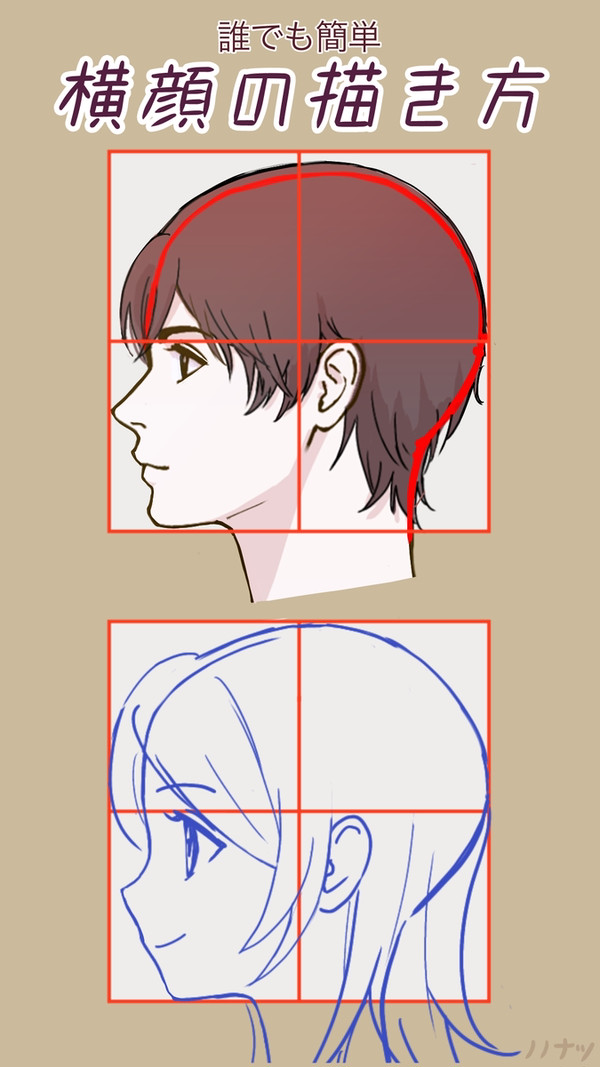 横顔の描き方