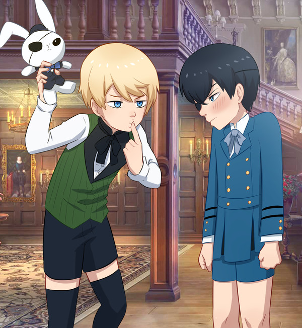 Alois teasing Ciel
