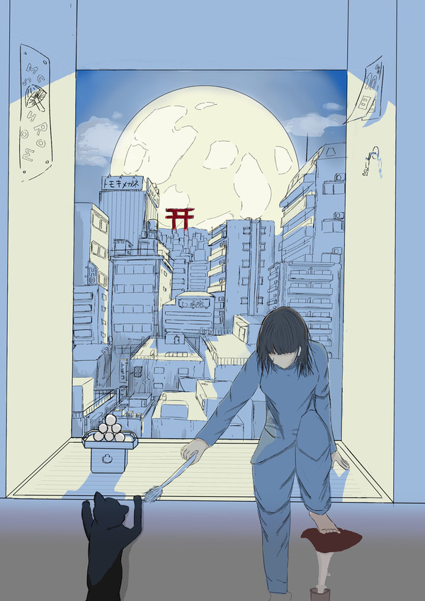猫とキノコ
