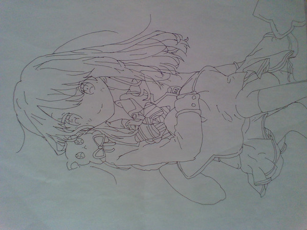 霧島くんは普通じゃないの美羽ちゃん描いてみた。