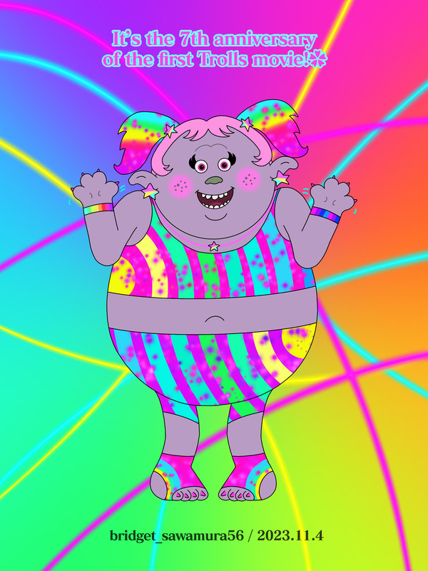 trolls 7th anniversary❣️😍🌈