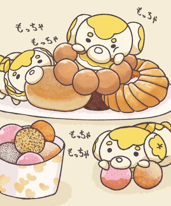 腹いせに食べまくるパピモッチの群れ
