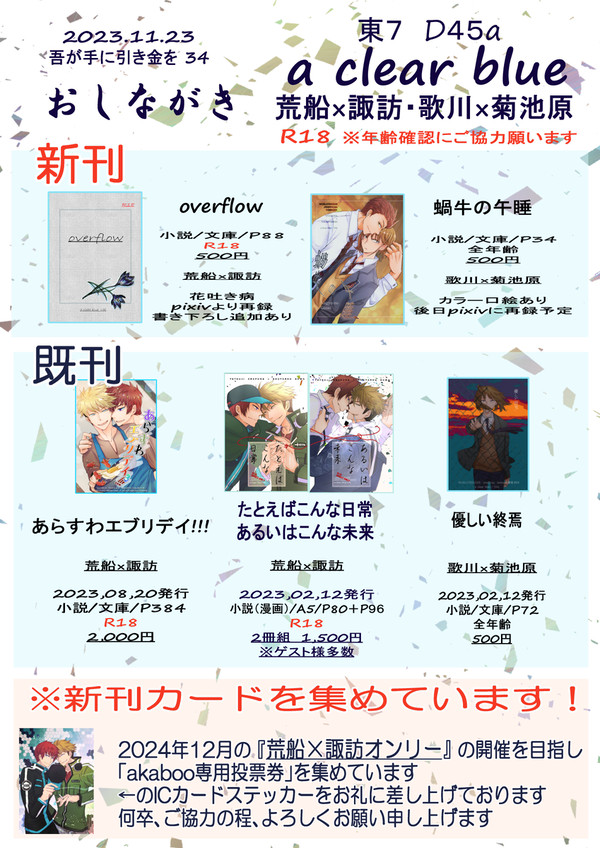 吾が手に引き金を 34 お品書き