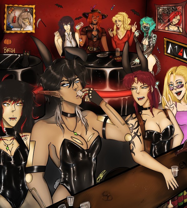 at the bar
