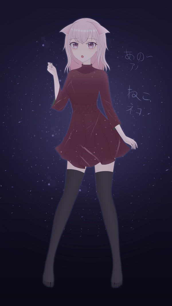 猫女微侧脸
