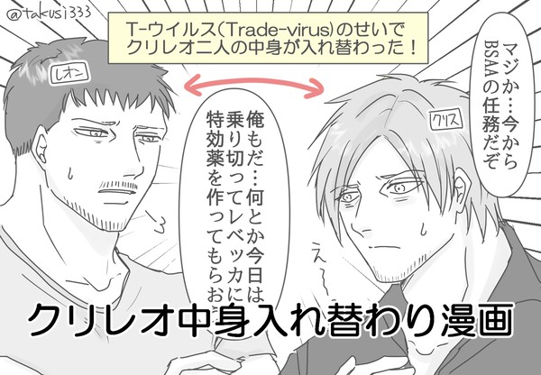 【腐BH】クリレオ中身入れ替わり漫画