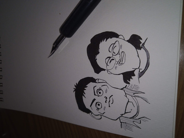 友人の似顔絵