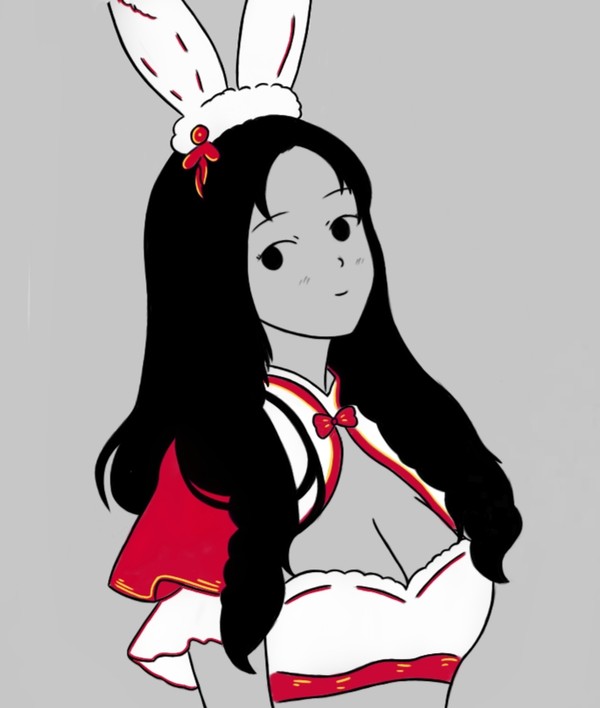 Christmas bunny girl