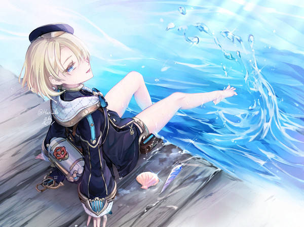 桟橋にて