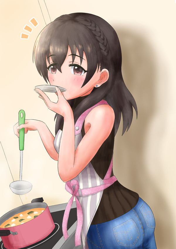 エプロン姿の肇ちゃん