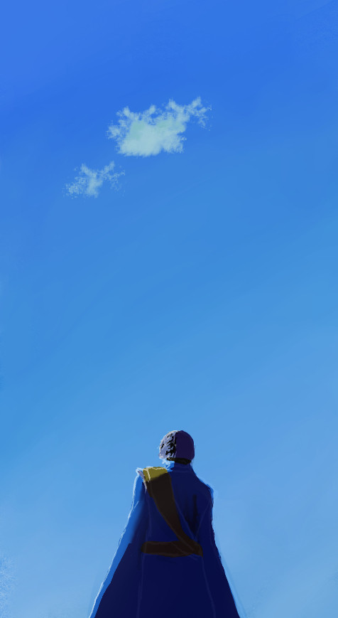止まり木もなき碧空へ