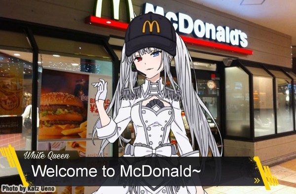 White Queen Working at McDonald
