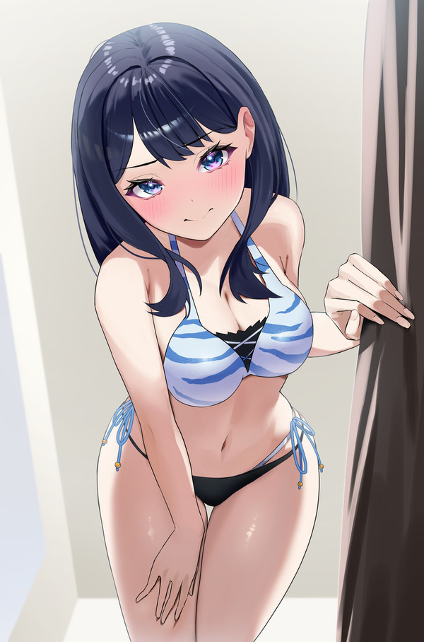 試着室だと恥ずかしい六花さん