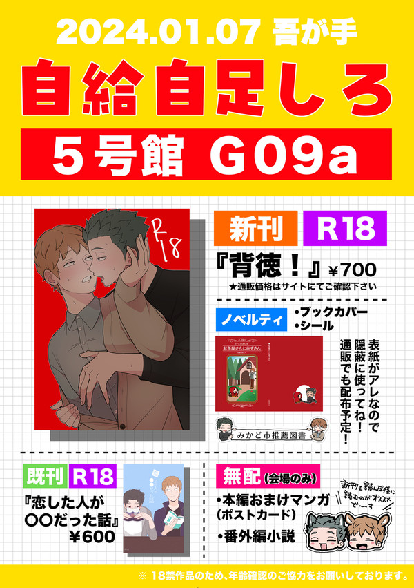 【おしながき】20240107吾が手