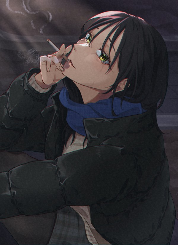 泣いた後の一服
