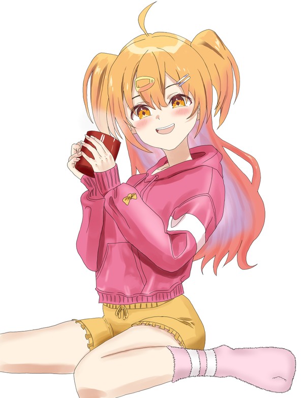 ココアで温まるPちゃん。
