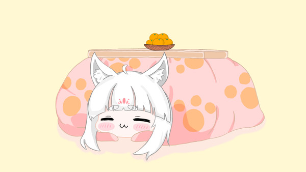 こたつでのんびりな雪乃ちゃん