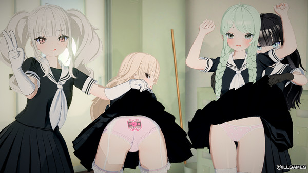 スカートめくり