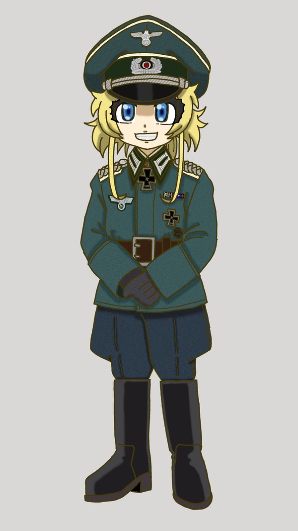 帝政ドイツ陸軍の野戦服を着用するドイツ国防軍の陸軍将校