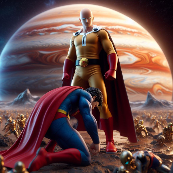 Superman surrender to Saitama