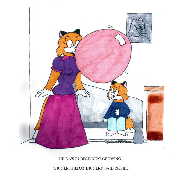 Hilda Blows Bubble Gum