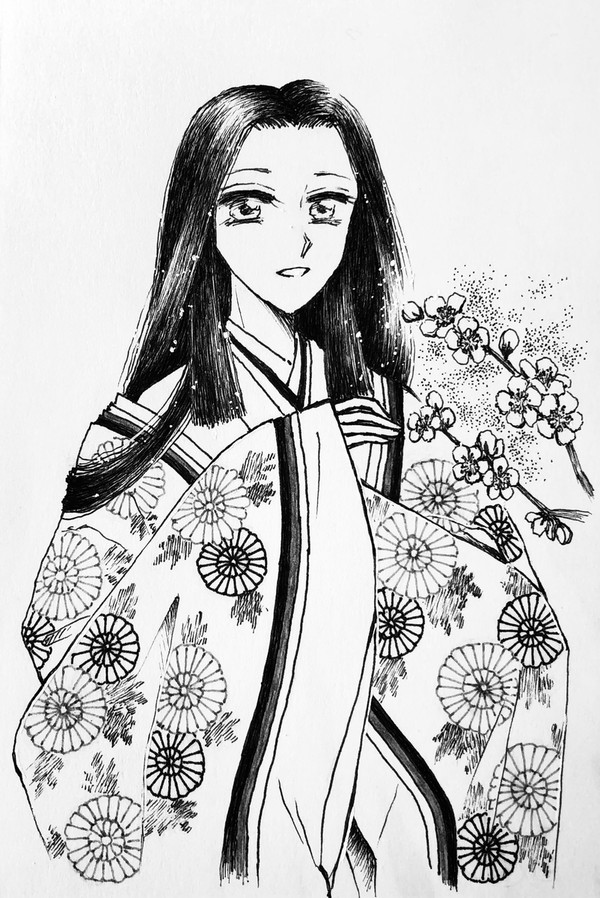 年賀状＊平安貴族女性