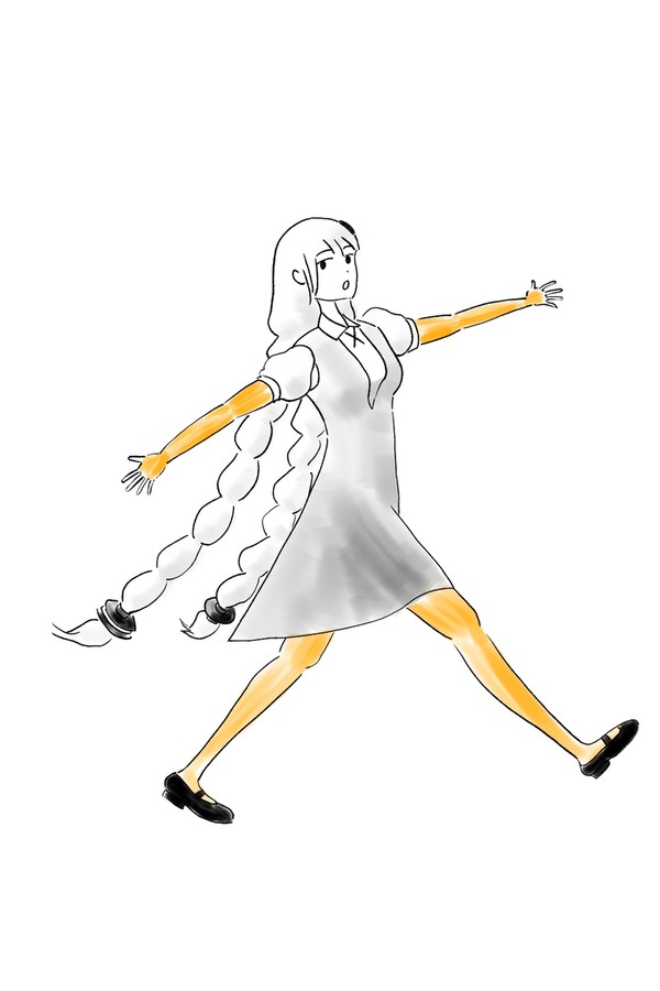 手を振って歩こう