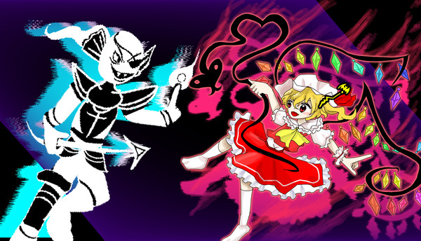 I drew Touhou x Undertale