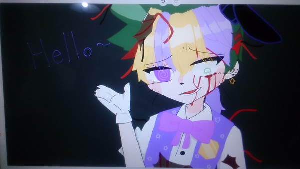 絵柄変わって…オールして描きました。そのわりにはクオが↓ですね…
