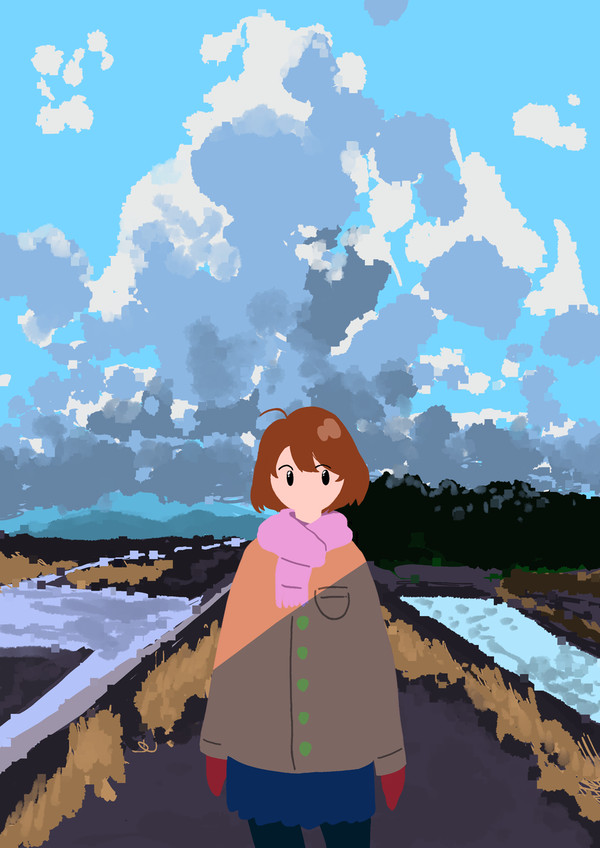 田舎道の空
