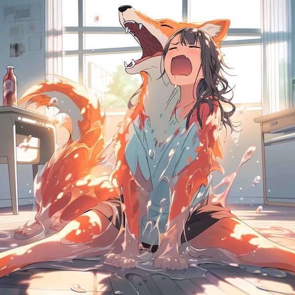はんぶんキツネ