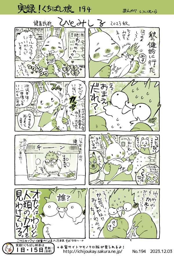 実録！くちばし娘194　ひとみしる～健康診断2023秋～