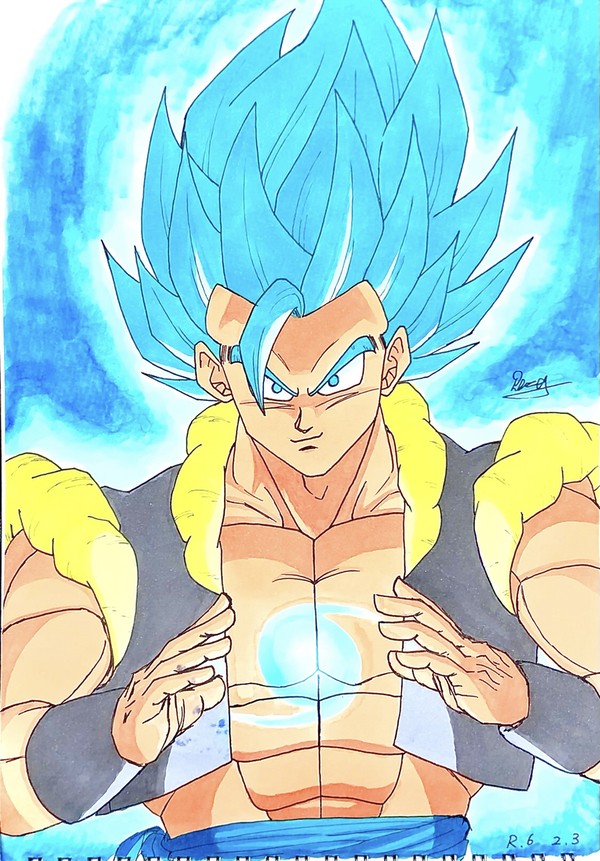 ゴジータブルー　ドッカン記念絵