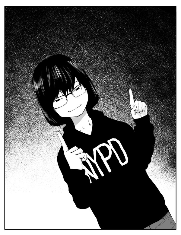 【サッと描く練習27】NYPDのパーカーの女A