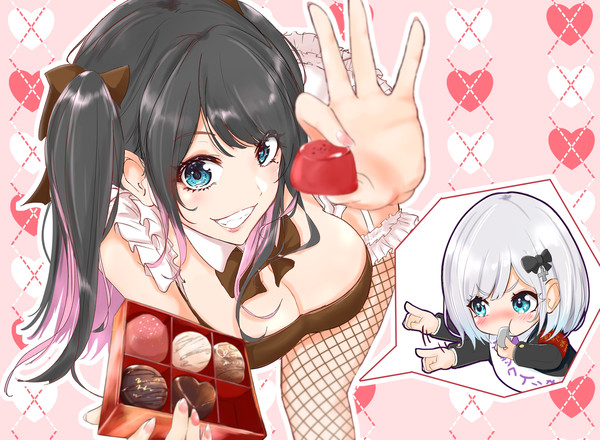 バレンタイン2024　花芽なずな＆風紀委員長すーちゃん