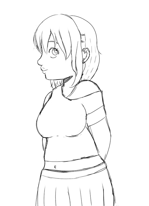 A Cute Girl-B&W