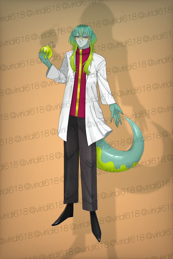 創作キャラクター 立ち絵🦎