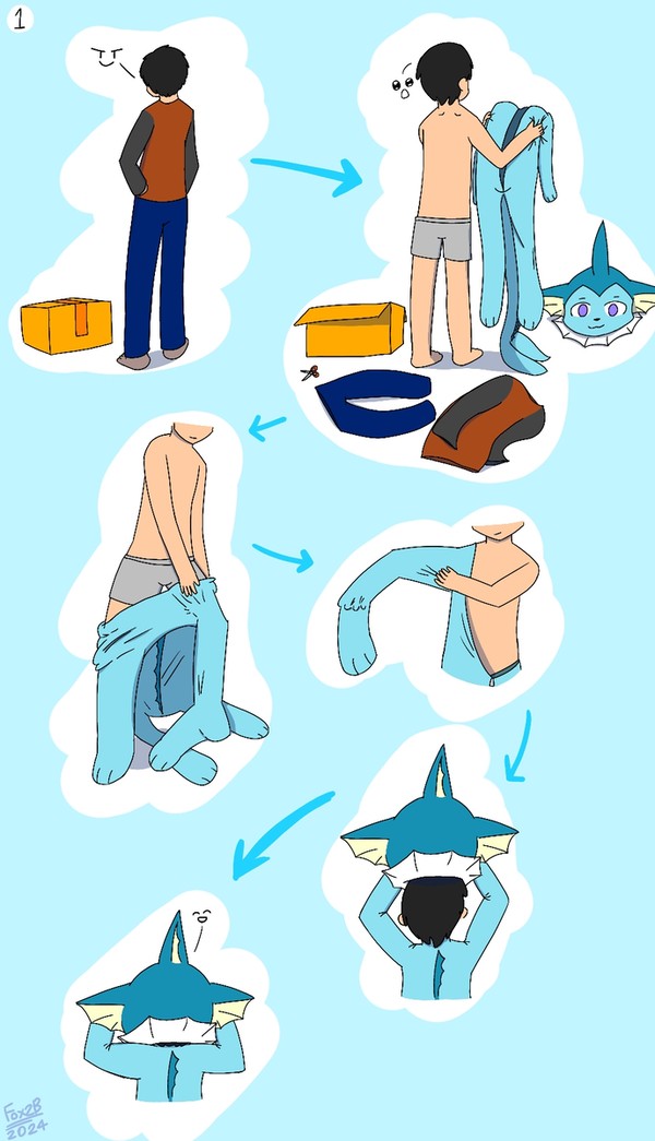 Latex vaporeon♂ TF - 1/3