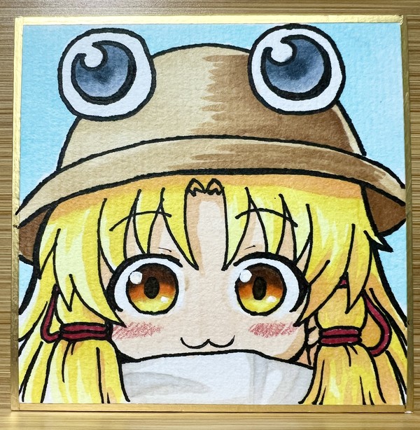 東方project  洩矢諏訪子 アナログ 色紙
