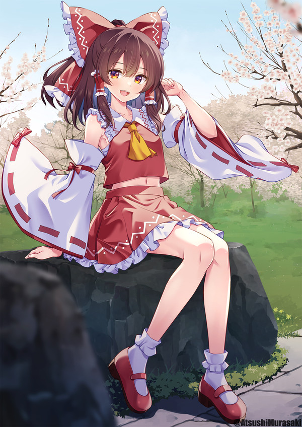観梅中の霊夢さん