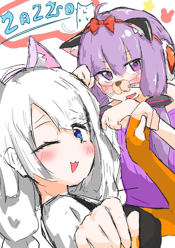猫の日のイラストでした