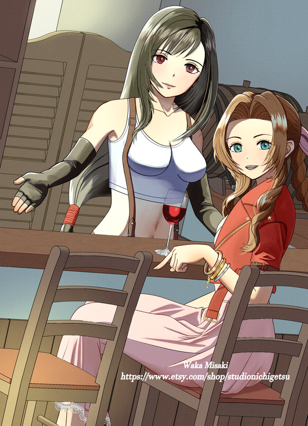 一緒に飲もうよ！　Tifa & Aerith