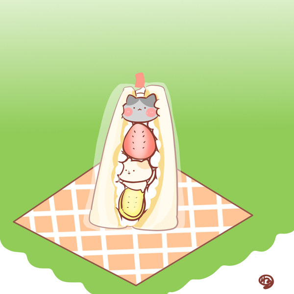 ネコフルーツサンド