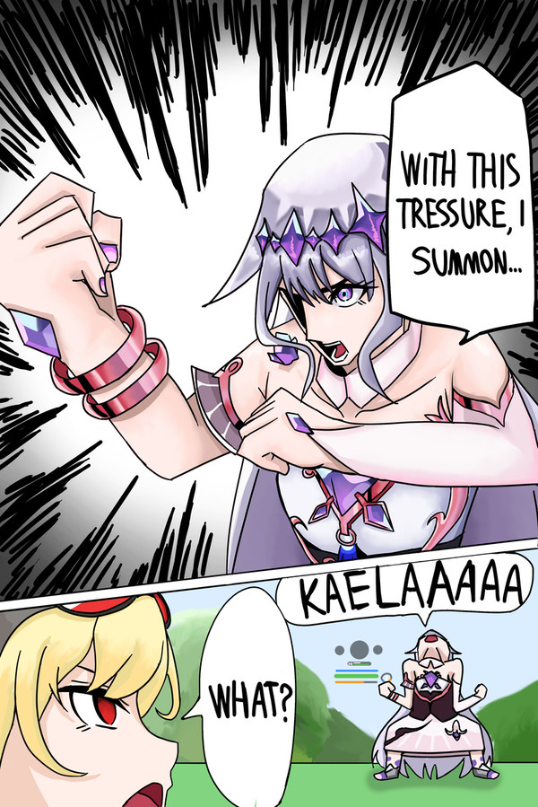 Biboo summoning Kaela