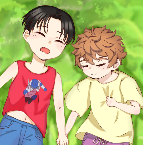 幼少期あらちゃんと真宝